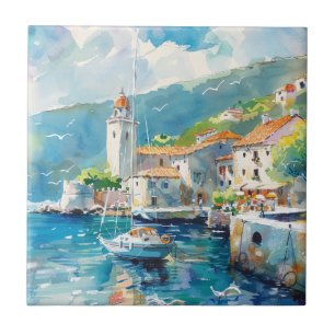Azulejo Un puerto marítimo