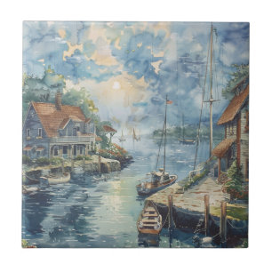 Azulejo Un puerto tranquilo