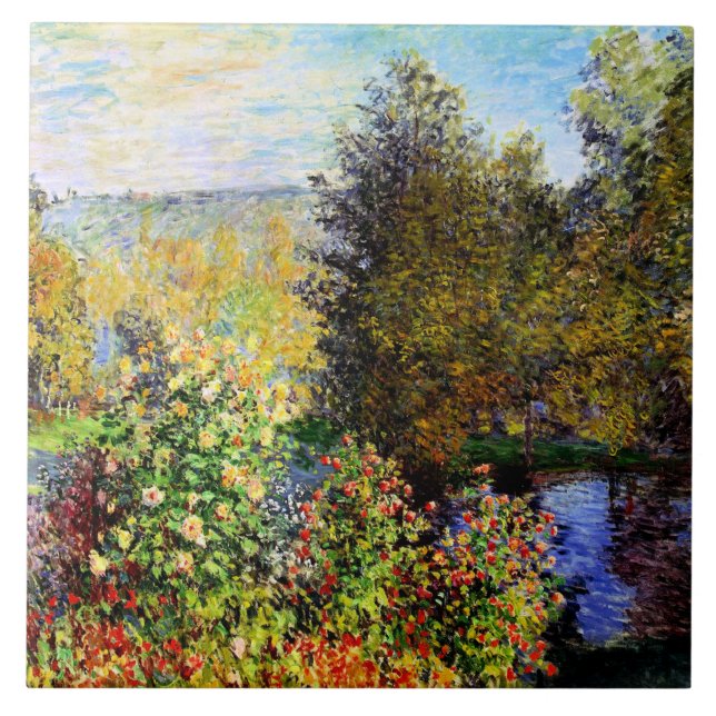 Azulejo Un rincón del jardín en Montgeron (Frente)