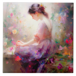 Azulejo Un sueño de Dios de flores