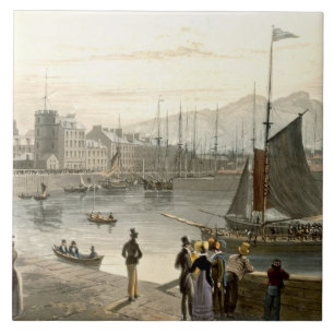 Azulejo Un transbordador que llega Leith, 'de un viaje