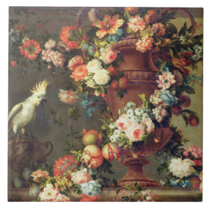 Azulejo Una abundancia de fruta y de flores