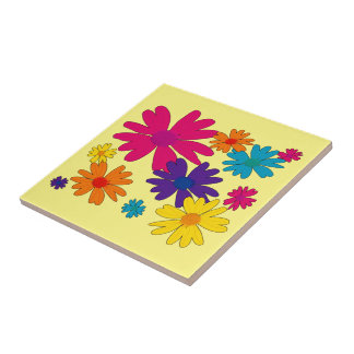 Azulejo Una cama de flores de margarita