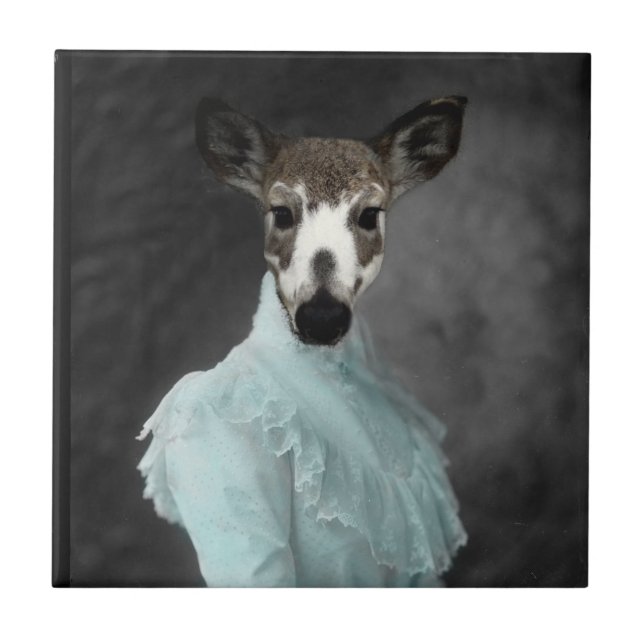 Azulejo Una cara de ciervo querida (Frente)