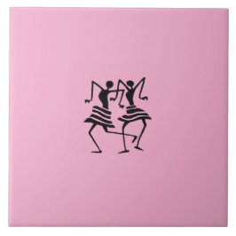 Azulejo Una celebración linda, danza rosa