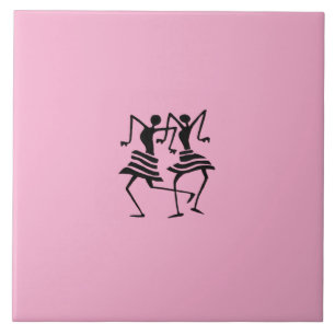 Azulejo Una celebración linda, danza rosa