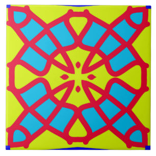 Azulejo Una cerámica moderna de patrón multicolor