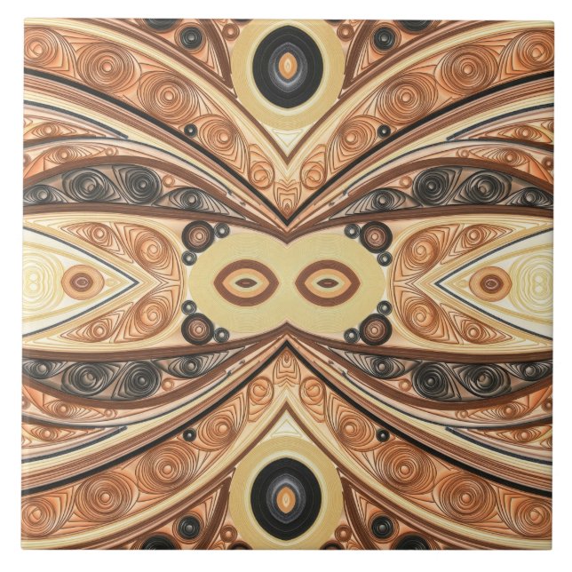 Azulejo Una cerámica moderna de patrón multicolor (Frente)