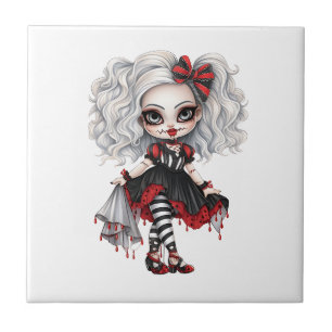 Azulejo Una Colección de Diseños de Halloween de una Chica