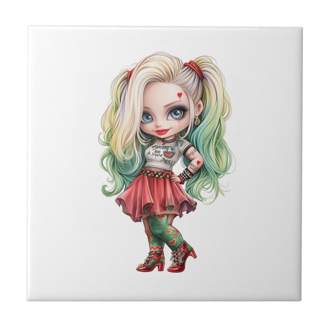 Azulejo Una Colección de Diseños de Halloween de una Chica (Frente)