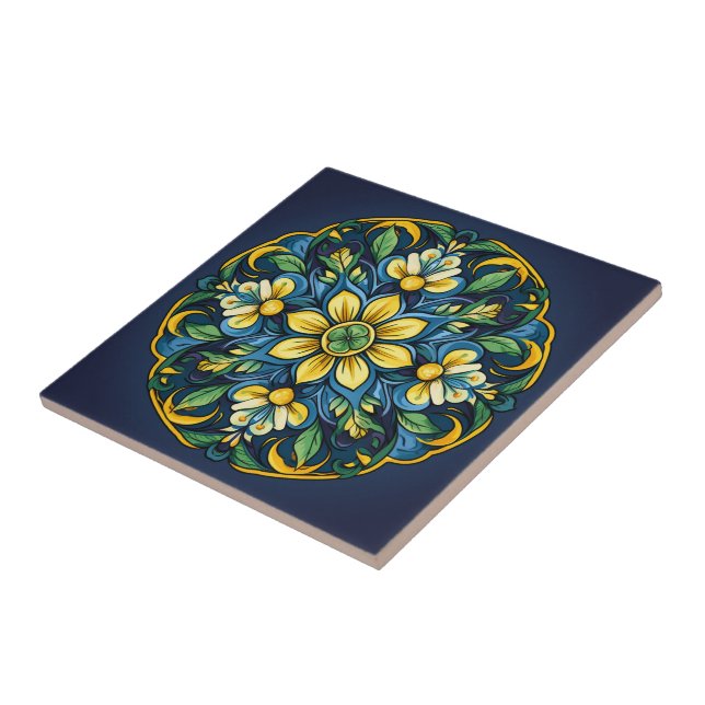 Azulejo 💚 💙 💛 Una Elegancia Única De Azulejo: Jardín De (Lado)