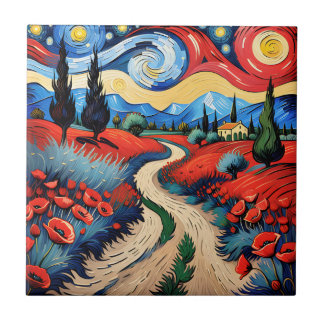 Azulejo Una hermosa pradera