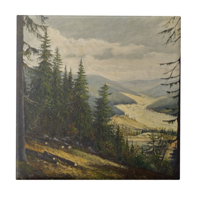 Azulejo Una mirada a la Selva Negra - Karl Julius Wilhelm (Frente)