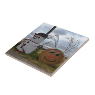 Azulejo Una Navidad de corral, una tela cerámica