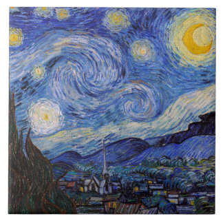 Azulejo Una noche estrellada: Saint Remy por Vincent Van G