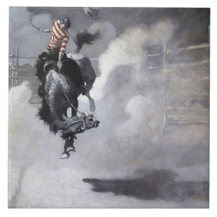 Azulejo “Una nube de polvo” Arte occidental de NC Wyeth