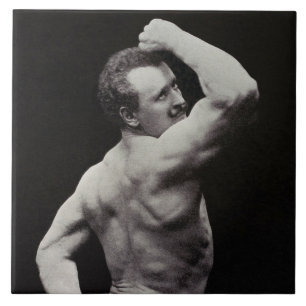 Azulejo Una nueva pose de los hombres fuertes Eugen Sandow