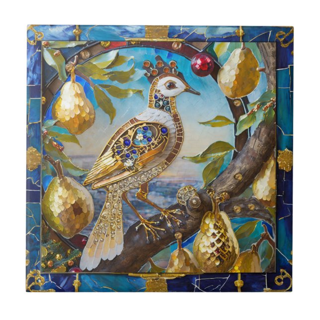 Azulejo Una perdiz en un peral (Frente)