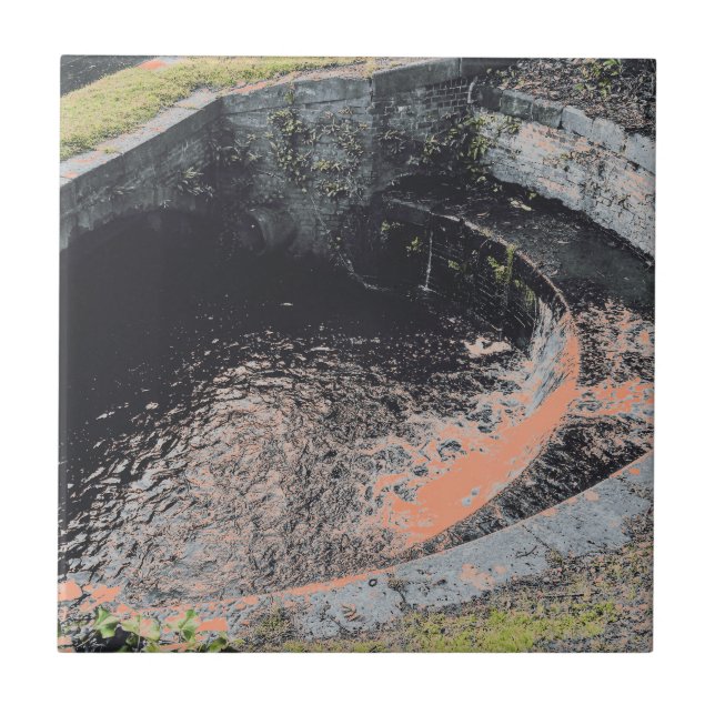 Azulejo Una piscina Naranja en Welshpool (Frente)