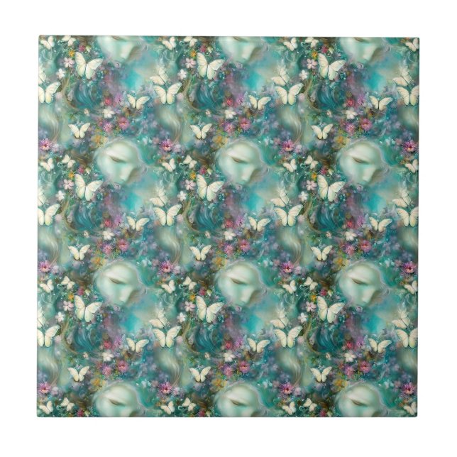 Azulejo Una serie de mariposas místicas Diseño 3 (Frente)