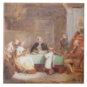 Azulejo Una tarde musical (aceite en lona) 2