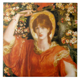 Azulejo Una visión de Fiametta (Mujer Red-Haired) (Rosetti