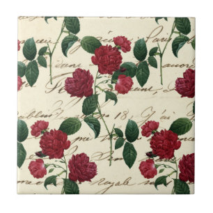 Azulejo Unas rosas rojas espléndidas y una escritura a man