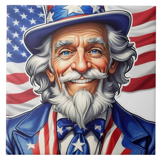 Azulejo Uncle Sam USA (Frente)