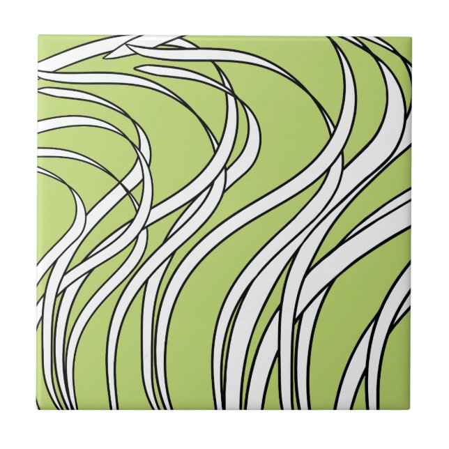 Azulejo Underwater  Wave lime green (Frente)