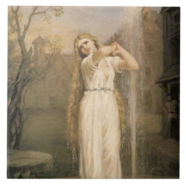 Azulejo Undine (de John William Waterhouse) (Frente)
