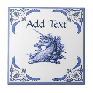 Azulejo Unicorn Tile, holandés look, personalize
