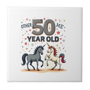Azulejo Unicornio Caballo Unicornio Divertido Cumpleaños 5