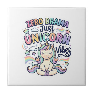 Azulejo Unicornio Cero Drama Solo Vibraciones de Unicornio
