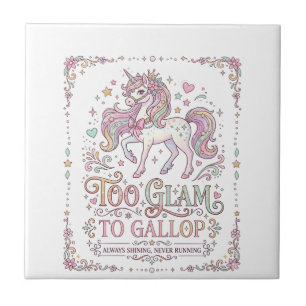 Azulejo Unicornio Demasiado Glam para Galopar Ropa Adorabl