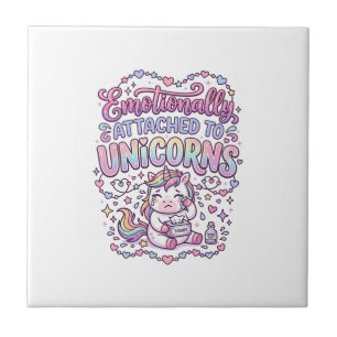 Azulejo Unicornio Emocionalmente Apegado a Unicornios Orig
