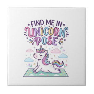 Azulejo Unicornio Encuéntrame en la Pose de Unicornio Impr