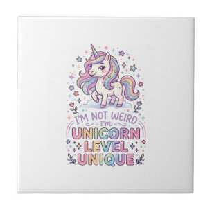 Azulejo Unicornio No soy raro, soy unicornio nivel único A