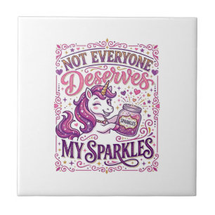 Azulejo Unicornio No Todos Merecen Mis Brillitos Elegantes