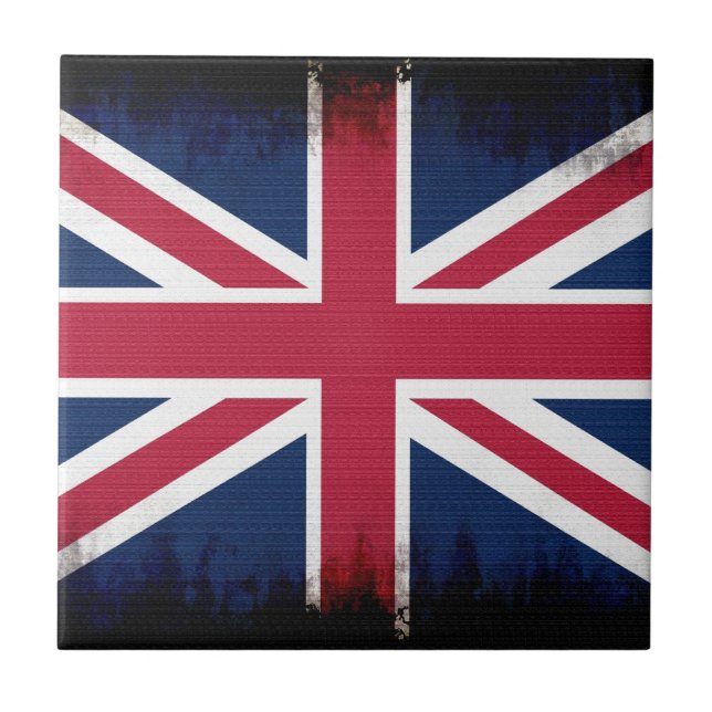 Azulejo Unión de Bandera Británica Jack Patriótico Design (Frente)