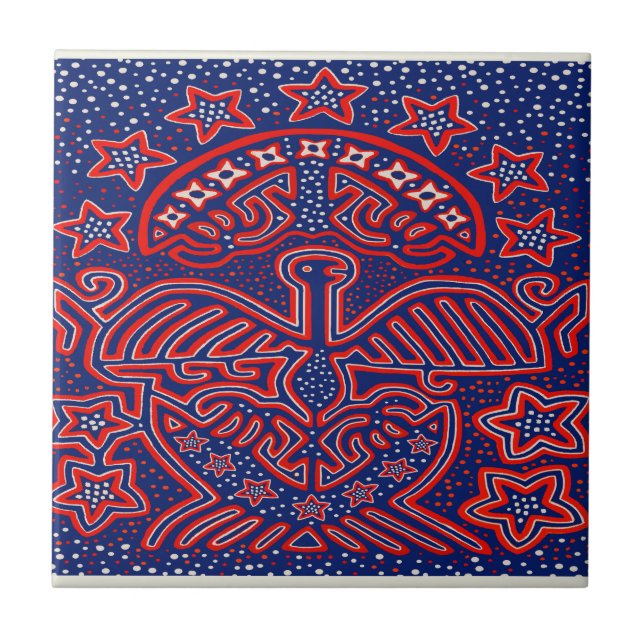 Azulejo USA Eagle Democratic Patriot (Frente)