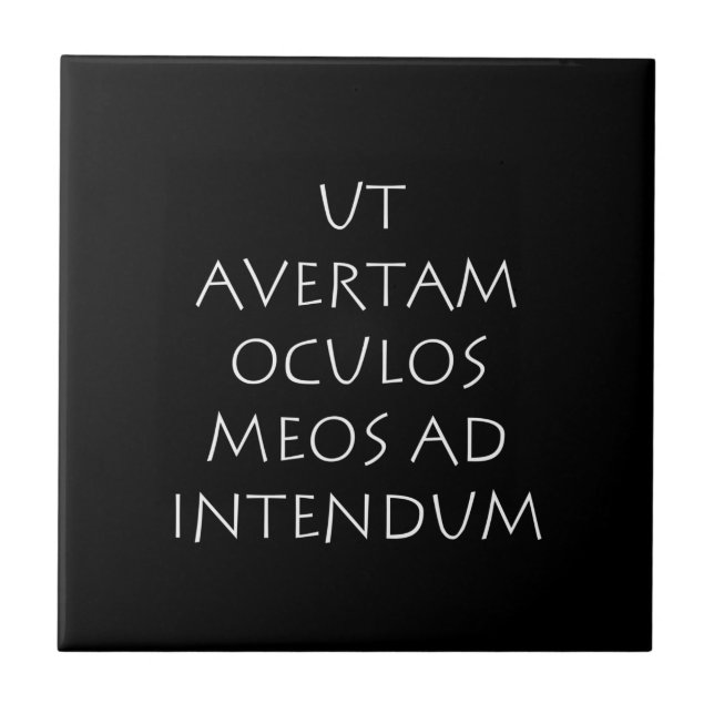 Azulejo Ut avertam oculos meos ad intendum (Frente)