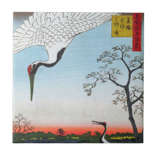 Azulejo Utagawa Hiroshige - Minowa, Kanasugi, Mikawashima