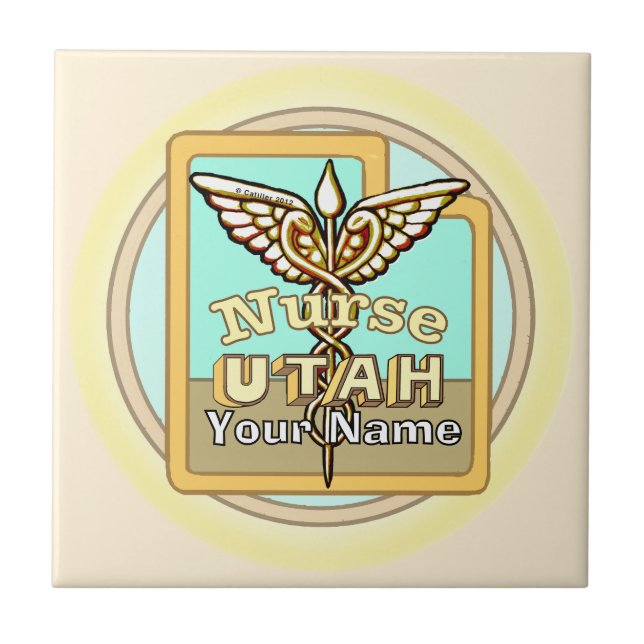 Azulejo Utah Nurse Caduceus Tile (Frente)
