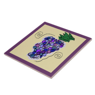 Azulejo Uvas blancas (tono amarillo)