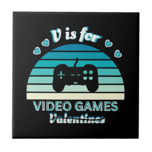 Azulejo V para Videojuegos No San Valentín - Gracioso Retr