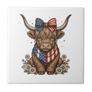 Azulejo Vaca Altura Patriótica Vintage