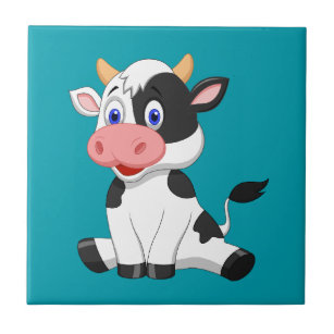 Azulejos Vaca Del Dibujo Animado 