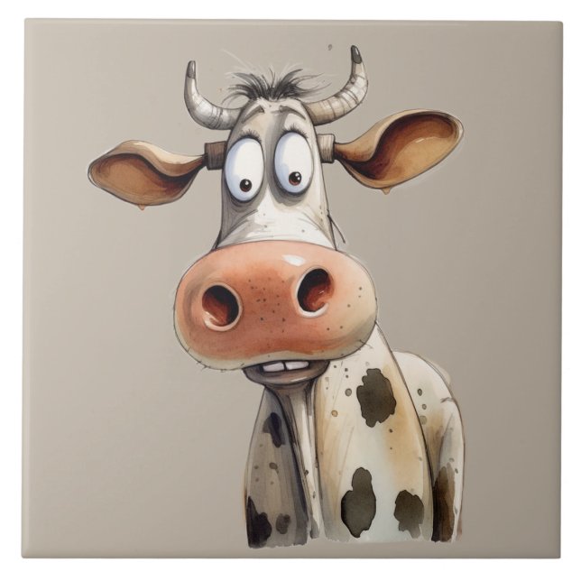 Azulejo Vaca caprichosa (Frente)