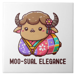 Azulejo Vaca con elegancia en Tierras Altas