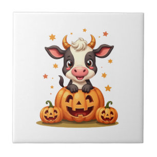 Azulejo Vaca del Parche de Calabaza